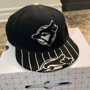 Black blue jays fitted hat